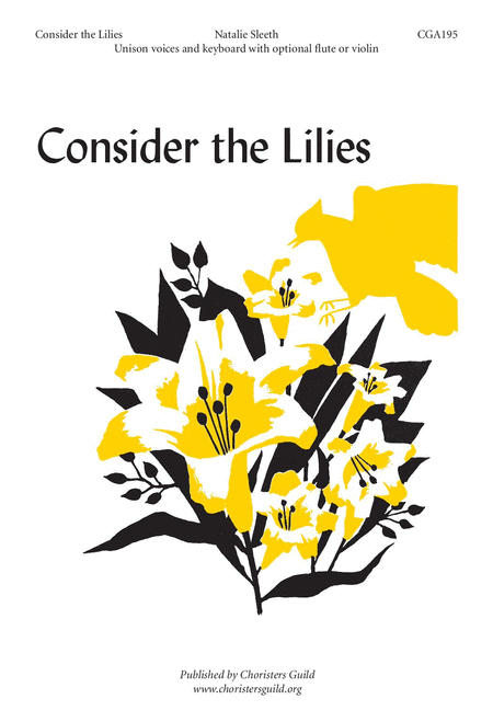 consider the lilies of the field sheet music